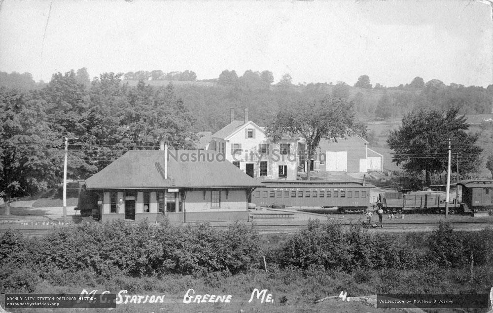 Postcard: Maine Central Station, Greene, Maine